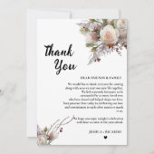 水彩推測結婚テーブルサンキューカード 招待状 (正面)