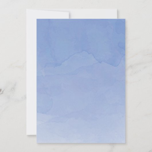 水彩揺動馬赤ちゃんシャワー招待状 招待状 (裏面)