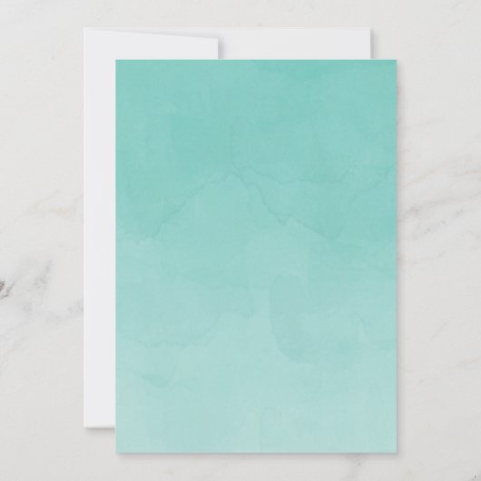 水彩揺動馬赤ちゃんシャワー招待状 招待状 (裏面)