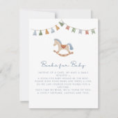 水彩揺動馬、ベビーカード用ブック 招待状 (正面)