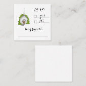 水彩教会の出欠確認カード エンクロージャーカード (正面/裏面)