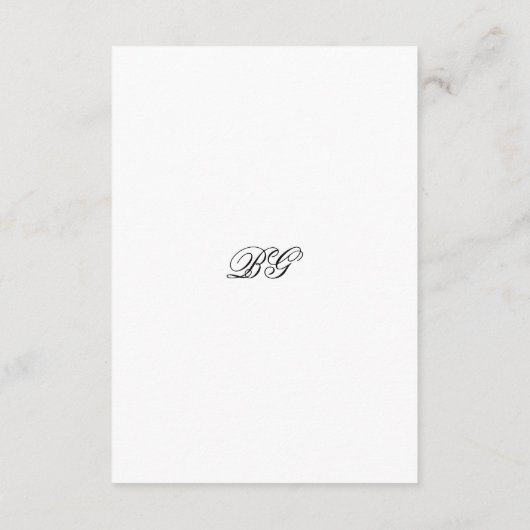 水彩教会モノグラ伝統的ム結婚ズ エンクロージャーカード (裏面)