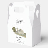 水彩教会モノグラ伝統的ム結婚ズ フェイバーボックス (オープン)