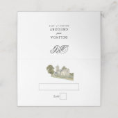 水彩教会モノグラ伝統的ム結婚ズ プレイスカード (外部開封)