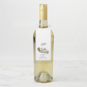 水彩教会モノグラ伝統的ム結婚ズ ボトルネックタグ (ボトル)