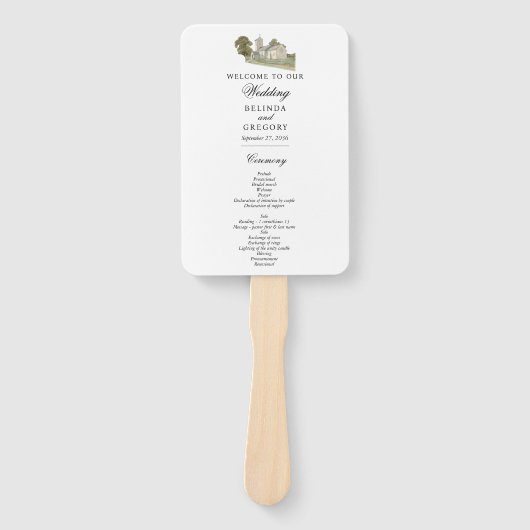 水彩教会传统字母婚礼 ハンドファン (正面)