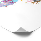 水彩文字アルファベット動物 ポスター (角)