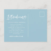 水彩文字文字写真出産のお知らせ 案内ポストカード (裏面)