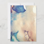 水彩文字灯ビーチ誕生会 招待状 (裏面)