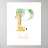 水彩文字P ポスター (正面)