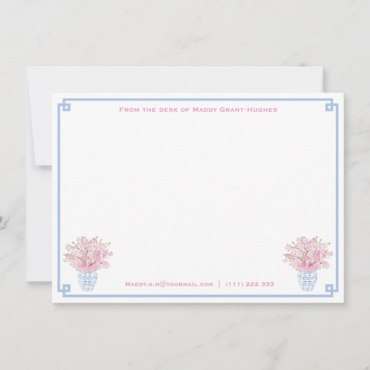 水彩文房具 |のデスクから ノートカード (正面)