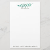 水彩文房具⎢パーソナライズされた具 便箋 (正面)