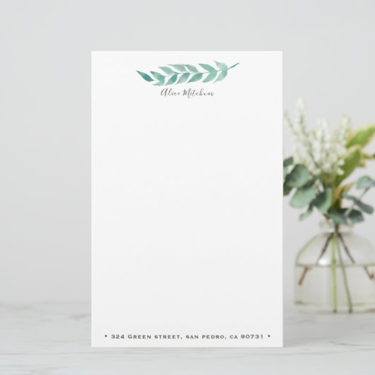 水彩文房具⎢パーソナライズされた具 便箋 (スタンド正面)