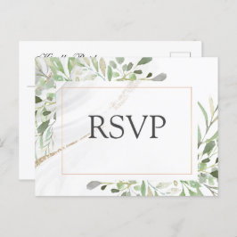 水彩料理の選択RSVPポストカード ポストカード