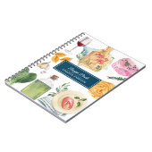 水彩料理パーソナライズされた名レシピ帳 ノートブック (左側)