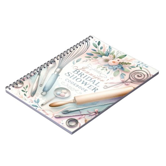 水彩料理器具ブライダルシャワーカスタム ノートブック (左側)