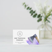 水彩斧の投下又は木材会社 名刺 (スタンド正面)