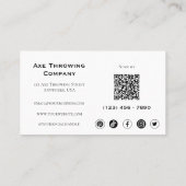 水彩斧の投下又は木材会社 名刺 (裏面)