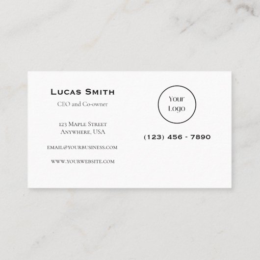 水彩斧の投下又は木材会社 名刺 (裏面)