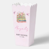 水彩新しいチャプター始まるベビーガールシャワー フェイバーボックス (正面)