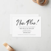 水彩新しいプラン変更プランのカード ノートカード (正面/裏面インサイチュ)