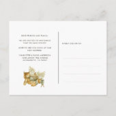 水彩新しい根を植えた動き 案内ポストカード (裏面)