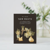 水彩新しい根を植えた動き 案内ポストカード (スタンド正面)