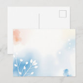 水彩新しい背景(繊細な自然) ポストカード (正面/裏面)