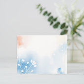 水彩新しい背景(繊細な自然) ポストカード (スタンド正面)