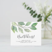 水彩新住所の引越し案内カード (スタンド正面)