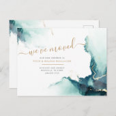 水彩新住所引っ越しました発表 シーズンポストカード (正面/裏面)