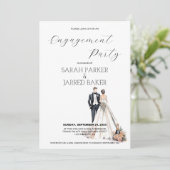 水彩新婚婚約 招待状 (スタンド正面)