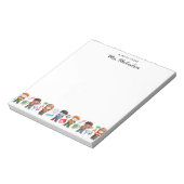 水彩新学期先生学生グローブ ノートパッド (回転)