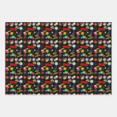 水彩新学期要素テーマパターン ラッピングペーパーシート (正面)