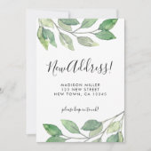 水彩新着住所の引越し案内 案内状 (正面)