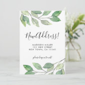 水彩新着住所の引越し案内 案内状 (スタンド正面)