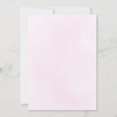 水彩新着章の赤ちゃん女の子シャワーありがとう サンキューカード (裏面)