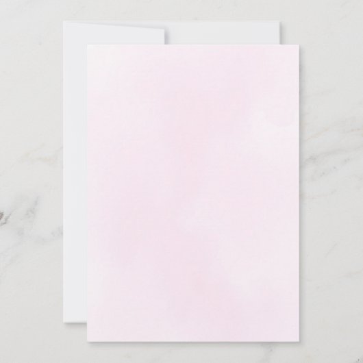 水彩新着章の赤ちゃん女の子シャワーありがとう サンキューカード (裏面)