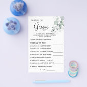 水彩新郎が言うブライダルシャワーゲームカード チラシ (シングル)