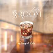 水彩新郎カクテル結婚のバーのサインの付着 ウィンドウサイン (シート2)