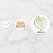 水彩旅行テーマベビーシャワー紙吹雪 コンフェッティ (裏面)