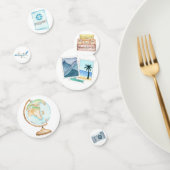 水彩旅行テーマベビーシャワー紙吹雪 コンフェッティ (グループ)