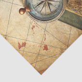 水彩旅行レトロコンパス古いマップの写真 薄葉紙 (詳細)