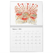 水彩旅行 カレンダー (2月 2026)