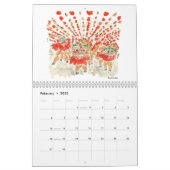 水彩旅行 カレンダー (2月 2022)