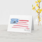 水彩旗と墓地のノートカード カード (黄色い花)