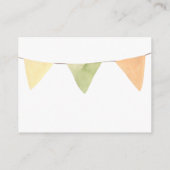 水彩旗バナーベビシャワーおむつラッフル エンクロージャーカード (裏面)