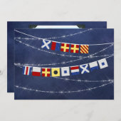 水彩旗航海のメリークリスマスフォト シーズンカード (正面/裏面)