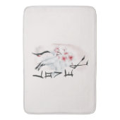 水彩日本の桜花恋クレーン バスマット (正面縦)