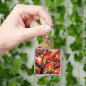 水彩日本の楓 キーホルダー (手)